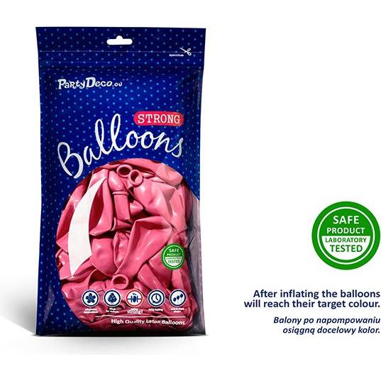 Thumbnail - Partydeco Luftballons 12cm Rosa metallisch (100Stk)