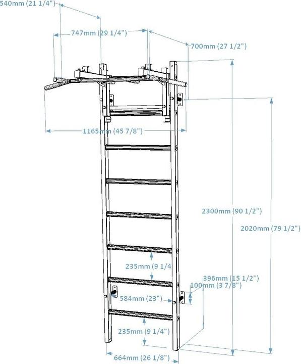 Immagine prodotto BenchK Barre a muro 231W