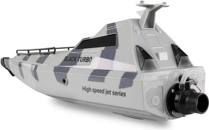 Actual product image Amewi Boat Black Turbo military boat white, 420 mm, RTR