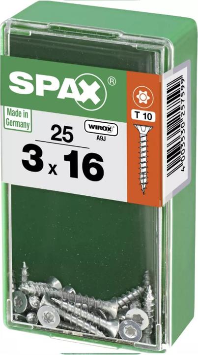 Produktbild Spax DIY Universal Senkkopf T-STAR plus VGW WIROX A9J 4x20 M 100 St. (100 Schrauben pro Stück)