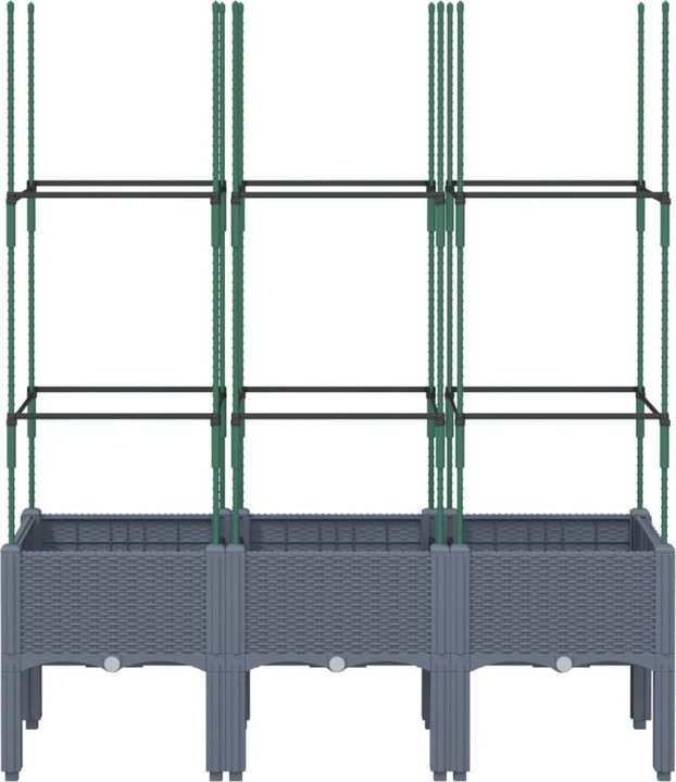Produktbild VidaXL Pflanzkübel mit Rankgitter PP