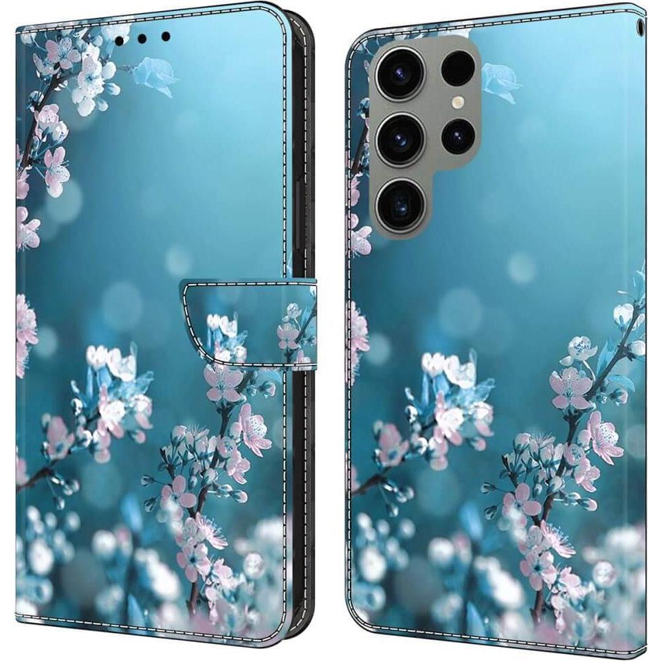 Cover-Discount 3D-Effekt Hülle Etui Pflaumenblüte (Samsung Galaxy S24 Ultra), Smartphone Hülle, Mehrfarbig