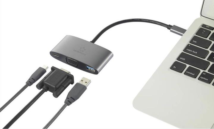 Immagine prodotto Renkforce Adattatore USB-C®, VGA (1x USB-C® maschio - 1x USB-C® femmina (Power Deliv (USB-A, VGA, 15 cm)