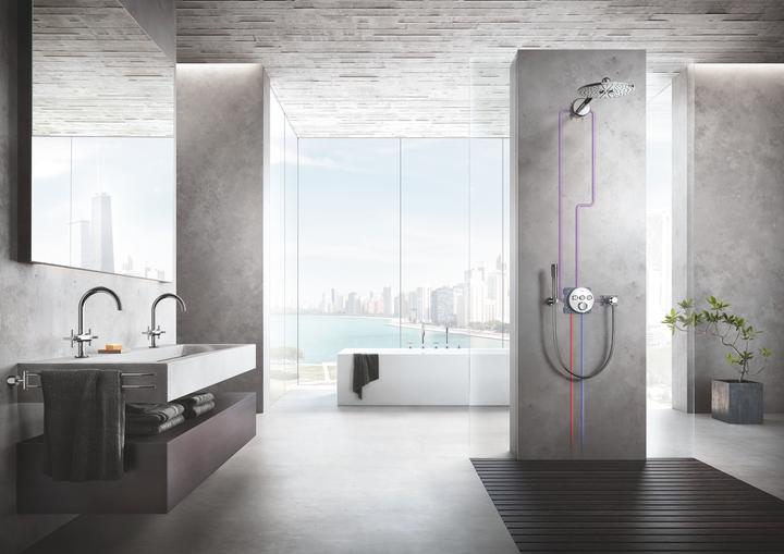 Actual product image Grohe Hand shower holder RAINSHOWER ni verst chr rd Ros