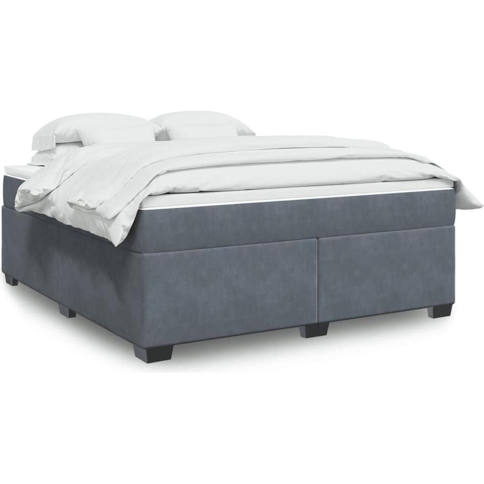 VidaXL, Bett, Bo x springbett mit Matratze 180 x 200 cm Samt (180 x 200 cm)