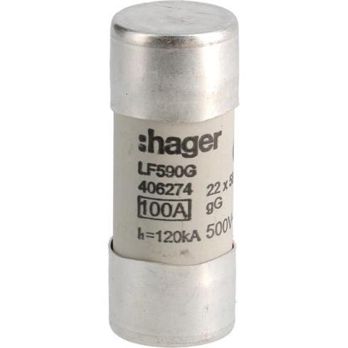 Hager, Sicherung, LF590G (Zylindersicherung, 100 A)