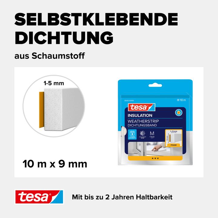 Produktbild tesa tesamoll UNIVERSAL Schaumstoffdichtung, selbstklebend, zum Isolieren