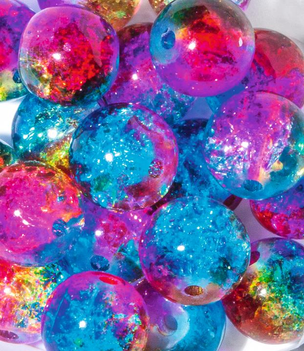 Immagine prodotto Hobby & Crafting Fun Perline glitterate, Ø 8 mm, 20 pezzi
