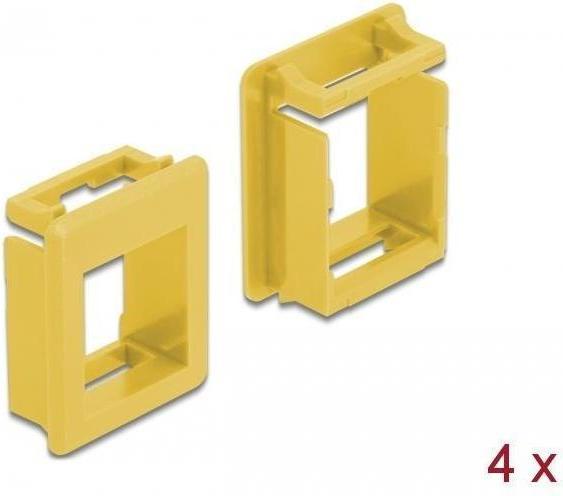 Produktbild Delock Gehäuse mit modularen Einsätzen - Gelb - 1 Anschluss (Packung mit 4)