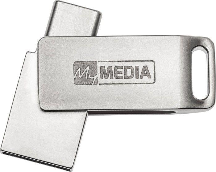 Produktbild MyMedia USB 3.2 OTG Stick 32GB, Typ A-C, My Dual, silber (32 GB, USB-A, USB-C)