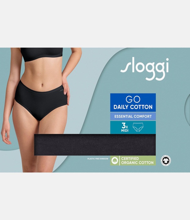 Image du produit Sloggi Brief GO DAILY COTTON MIDI Damenslip 3er Pack (L, Lot de 3)