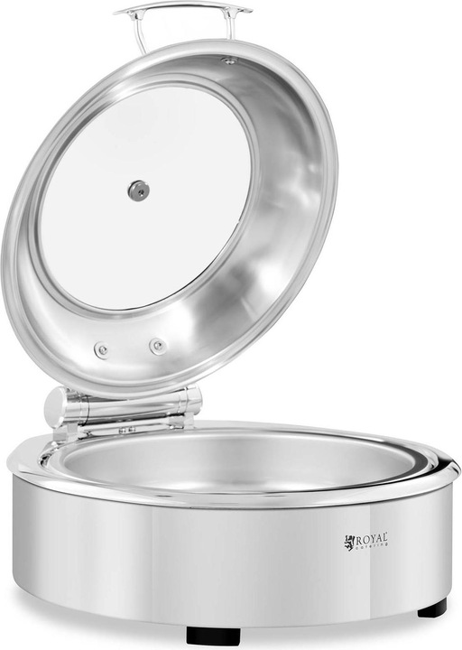Produktbild Royal Catering Chafing Dish Warmhaltebehälter Rechaud rund mit Sichtfenster 5,5 L