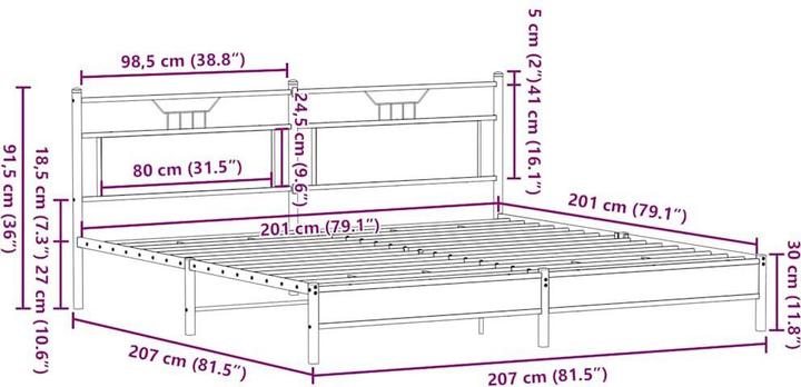 Image du produit vidaXL Bettgestell (200 x 200 cm)