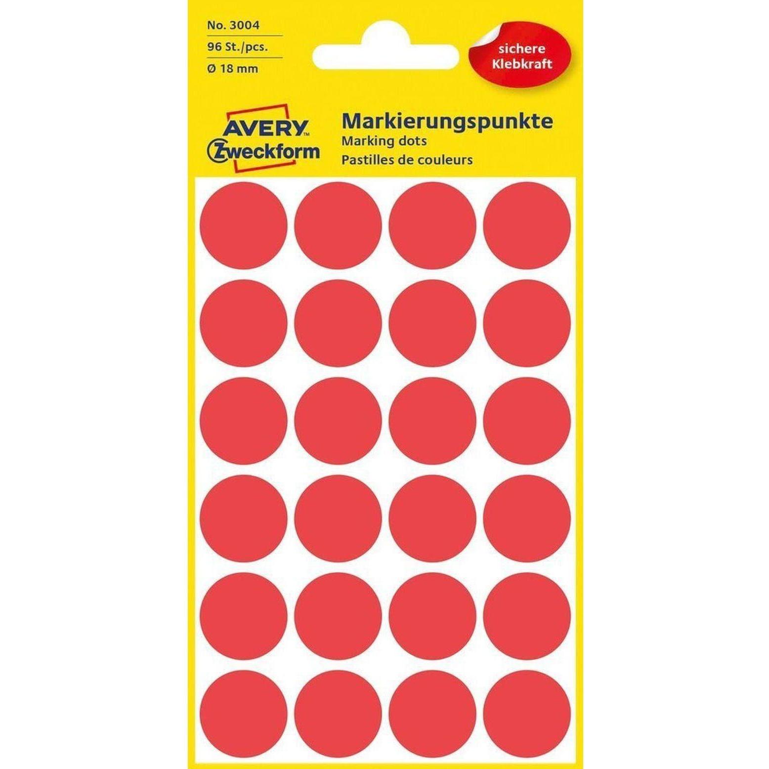 15x Avery, Etiketten, Markierungspunkte