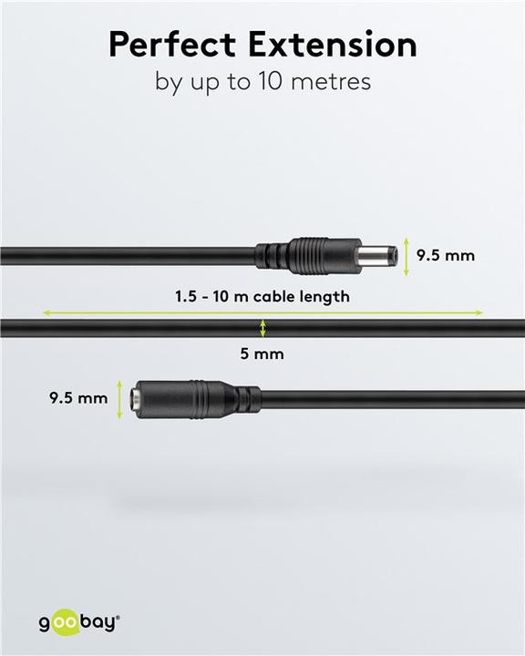 Actual product image Goobay Power supply extension cable (3 m)