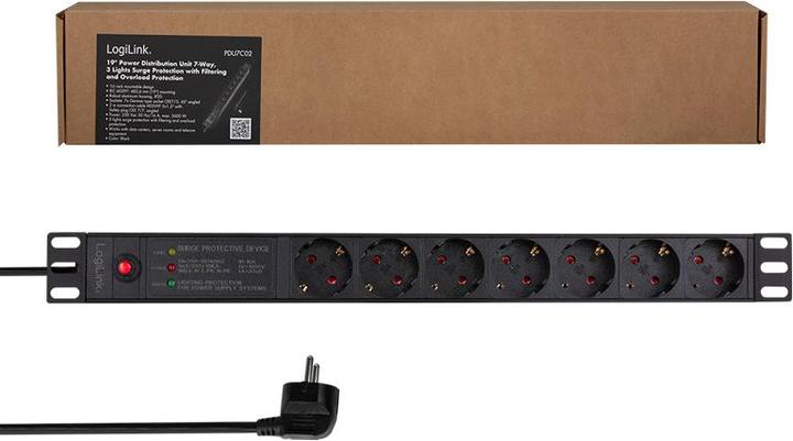 Produktbild LogiLink Steckdosenleiste (7 x, CEE 7/3, 2 m)