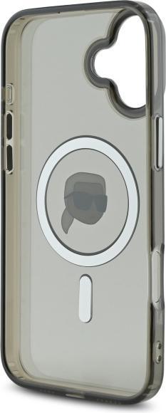 Immagine prodotto Karl Lagerfeld KLHMP16SHLSKIK Custodia rigida per iPhone 16 da 6,1" in metallo Karl Head MagSafe (Apple iPhone 16)