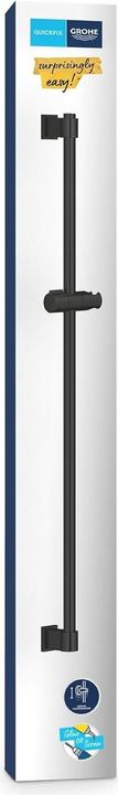 Actual product image Grohe Vitalio universal shower rail, glue or drill, 900 mm, matt black