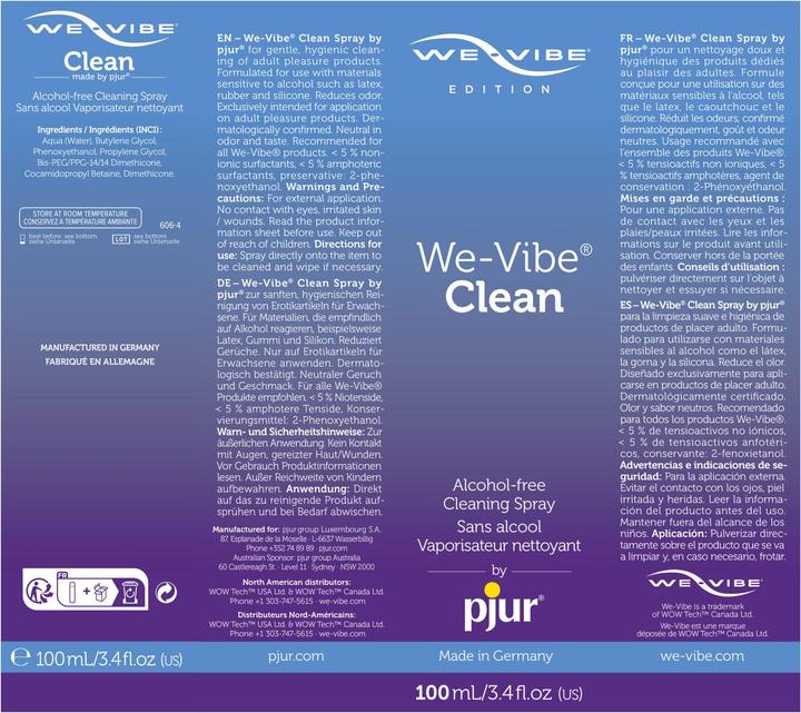 Nährwerte und Zutaten Pjur Toy Cleaner (100 ml)