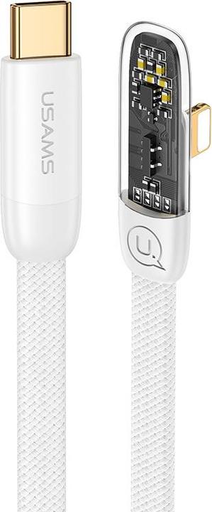 Image du produit Usams Câble kątowy USB-C na Lightning PD 20W Fast Charging Iceflake Series 1,2m biały/white SJ583USB (1.20 m, USB 3.2 Gen 1, 20 W)