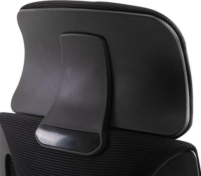 Image du produit Swisshandel24 Bürostuhl, Wippfunktion, mit Kopfstütze, Lendenstütze Schwarz (45 - 55 cm)