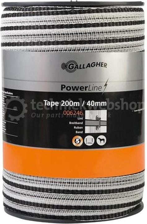 Gallagher Schriklint PowerLine (40 MM / Wit) - 200 Meter