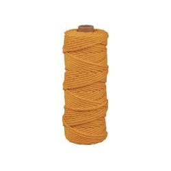 Rayher Makramee Garn, 3mm ø, honiggelb, 70 m, Filato + Lana, Giallo