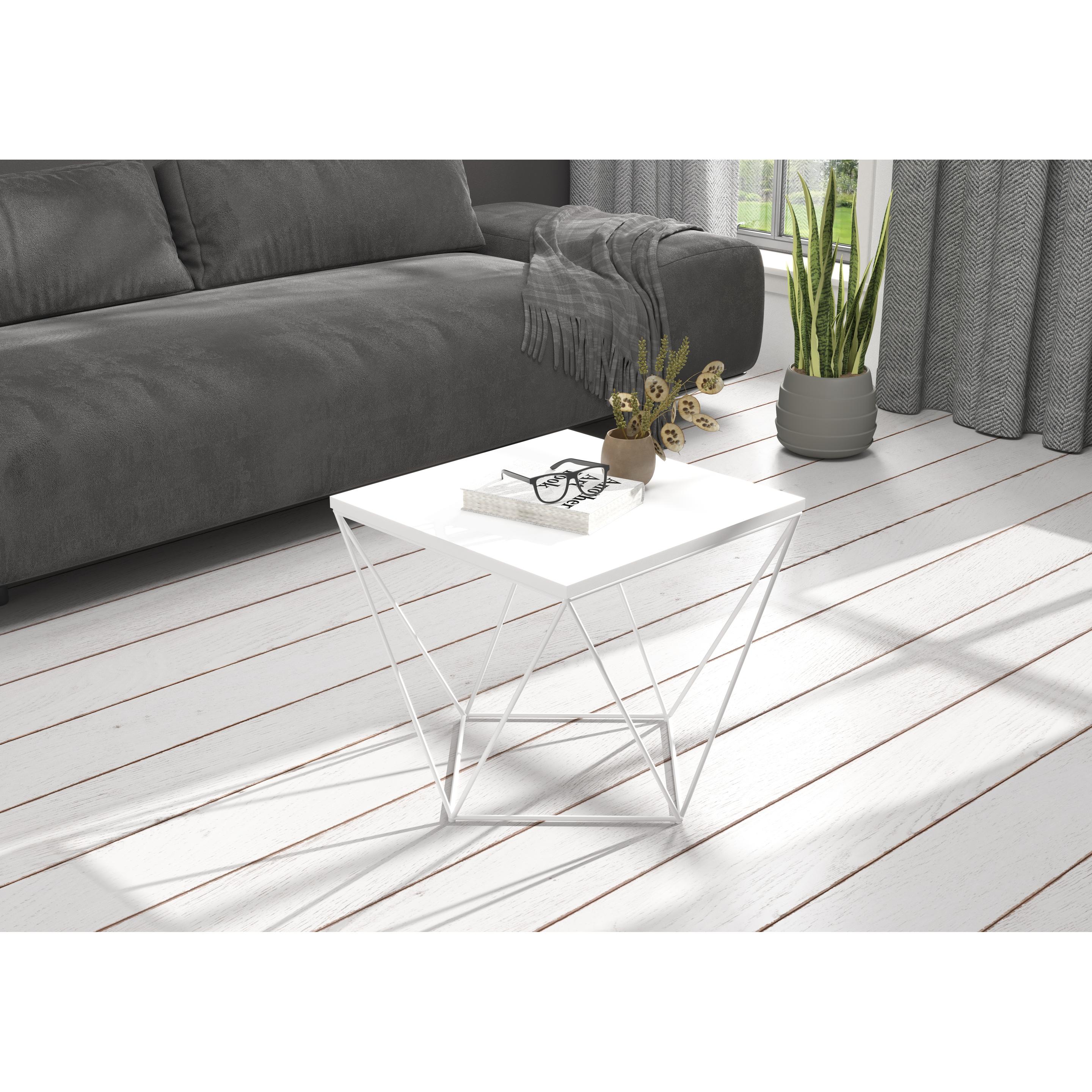 ADRK Furniture, Couchtisch + Beistelltisch, Diana (50 x 50 x 45 cm)