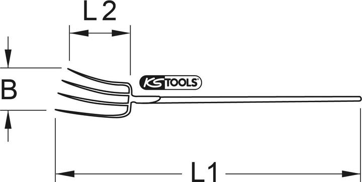 Produktbild KS Tools BRONZEplus Spatengabel mit Stiel 1000 mm