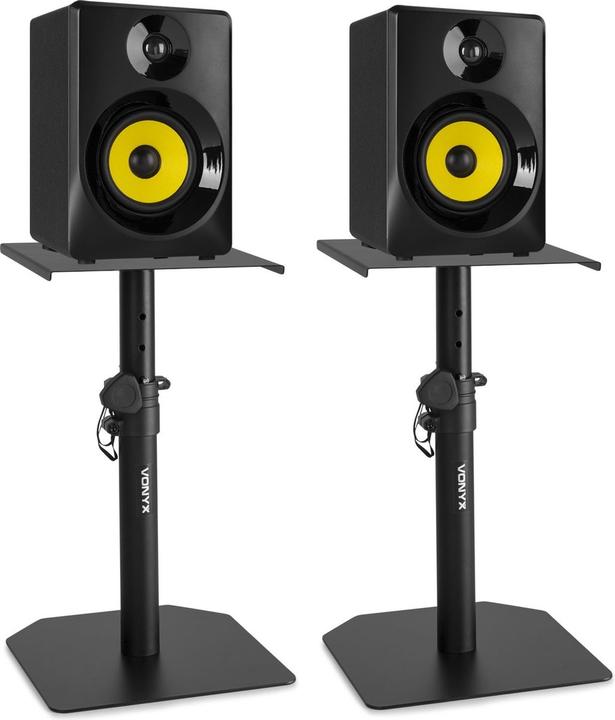 Vonyx Set Active Studio Monitors with Standard for Home Studio SMN40B 100W - Black (Active, Pair)