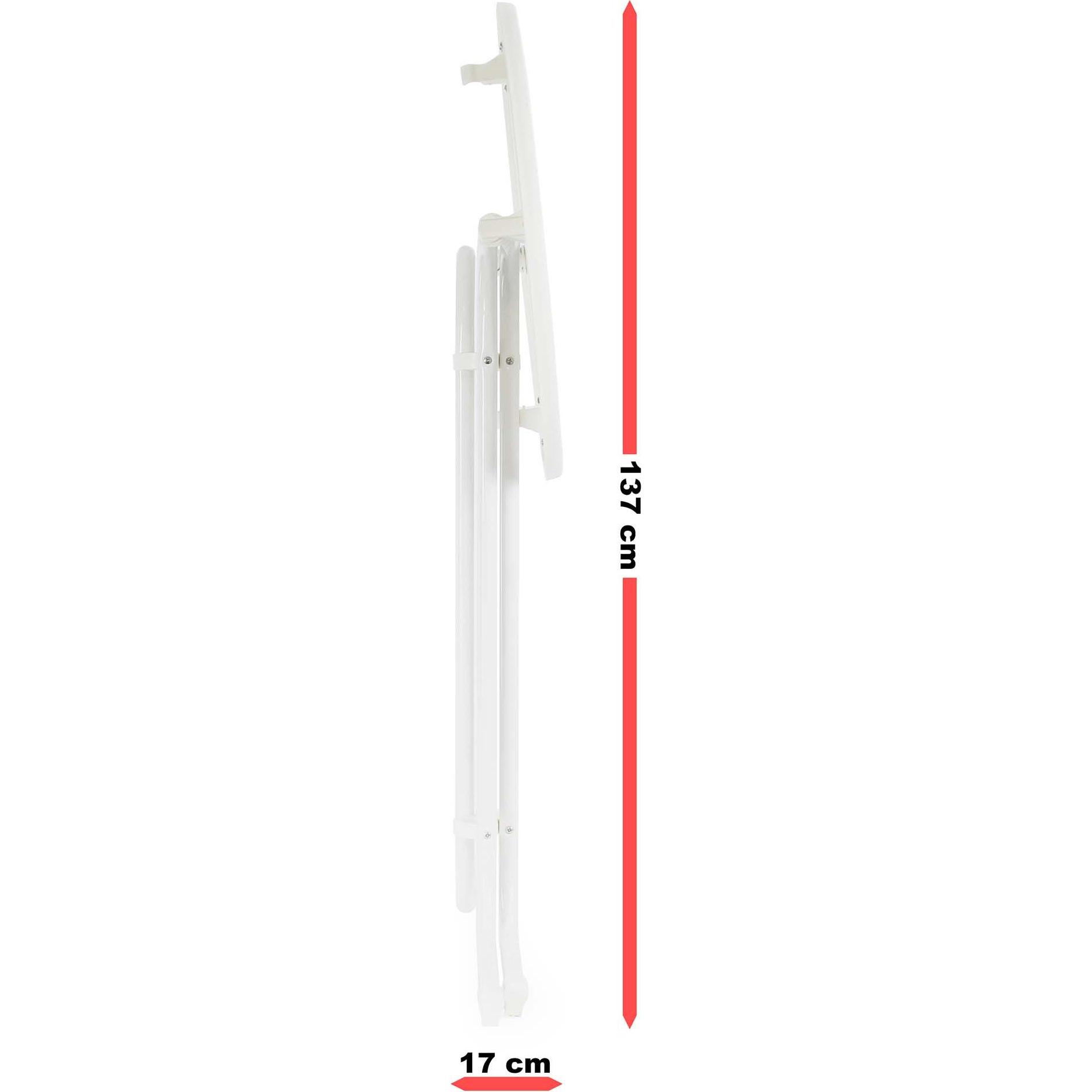 Thumbnail - Wiltec, Bartisch, Toboli klappbarer Bistrotisch Weiss Ø 70 cm Stehtisch Bartisch Partytisch rund