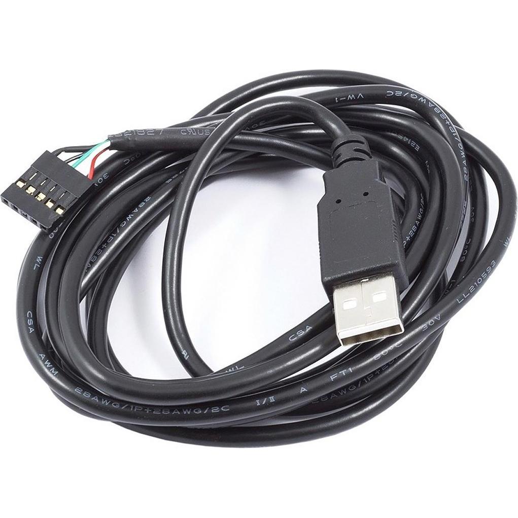 Aqua Computer USB-Kabel A-Stecker auf Buchsenleiste, Wasserkühlung Überwachung, Schwarz