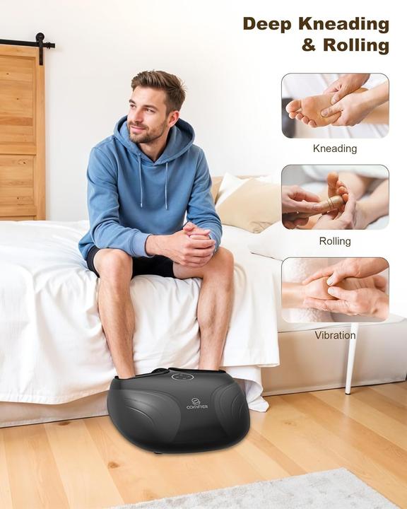 Actual product image Comfier Foot Massager with Heat Shiatsu Roller Compression