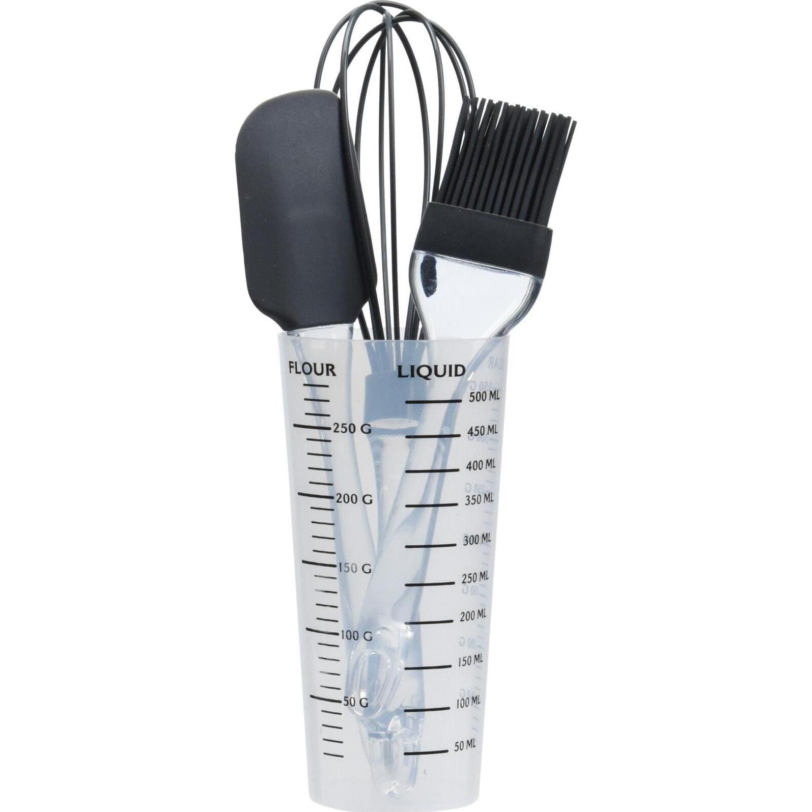 Thumbnail - Furber Backutensilien-Set 4-teilig, Backutensilien, Schwarz, Transparent