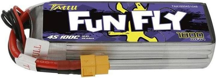 Immagine prodotto Tattu Batteria RC LiPo 1800 mAh 14.8 V 100C Funfly (14.80 V, 1800 mAh)
