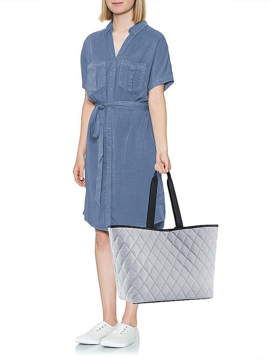 Actual product image reisenthel Bag Classic ShopperXL Rhombus 26 l, light grey