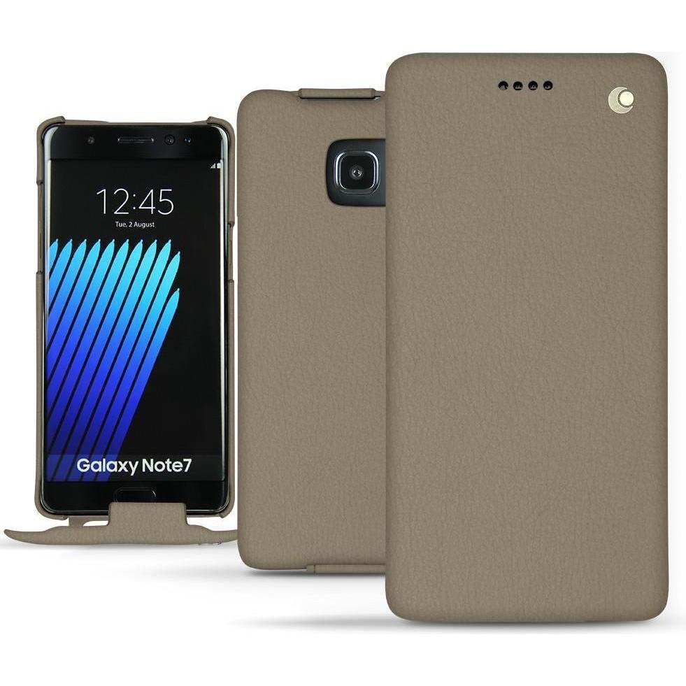 Noreve Lederschutzhülle vertikal (Samsung Galaxy Note 7), Smartphone Hülle, Beige