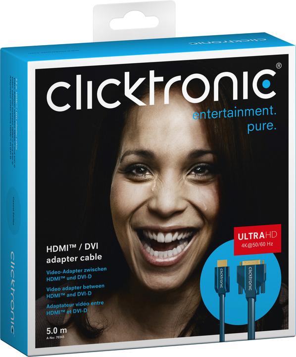 Produktbild clicktronic HDMI (Typ A) — DVI (5 m, DVI, HDMI, 1.4)