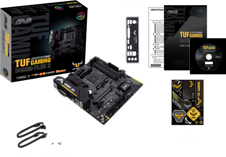 Image du produit ASUS TUF B450M-Plus II Gaming (AM4, AMD B450, mATX)