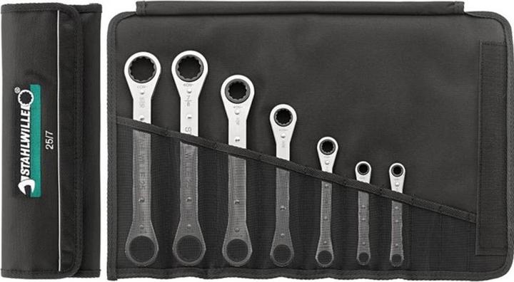 Produktbild Stahlwille Ratschenringschlüssel-Satz Nr. 25/4, in Rolltasche