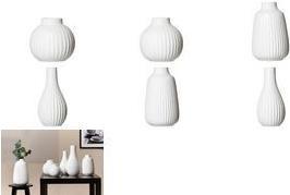 Produktbild Ritzenhoff & Breker Blumenvase SANREMO, weiss, 260 mm aus Steingut, mit dekorativer Rillenstruktur (1 x)