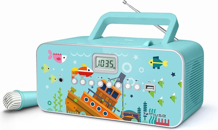 Muse M29KB Kinder CD-Player CD, UKW, USB Inkl. Mikrofon (FM, MW, PLL)