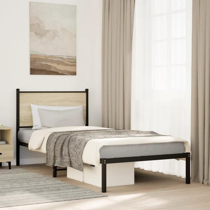 Actual product image VidaXL Bed frame with headboard (75 x 190 cm)