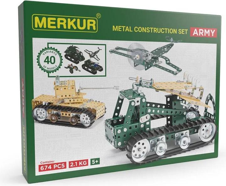 Merkur Army construcion set, 657 Teile, 40 Modelle