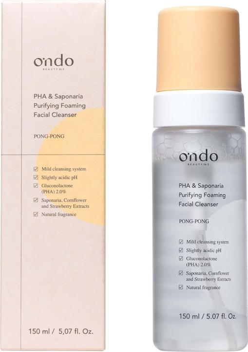 Produktbild Ondo Pha & Saponaria Purifying Foaming Facial Cleanser 150ml (Schaum, 150 ml)