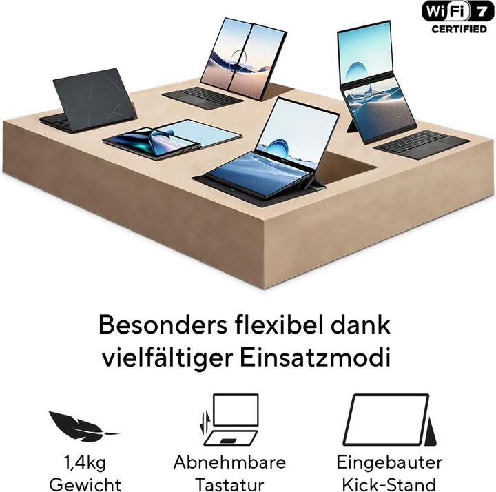Produktbild ASUS Zenbook Duo (14", 1000 GB, 16 GB, DE, Intel Core Ultra 9 285H)