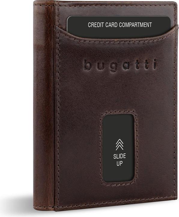 Produktbild Bugatti Secure Slim - RFID Kreditkartenhalter mit Wiener Münzfach Romano