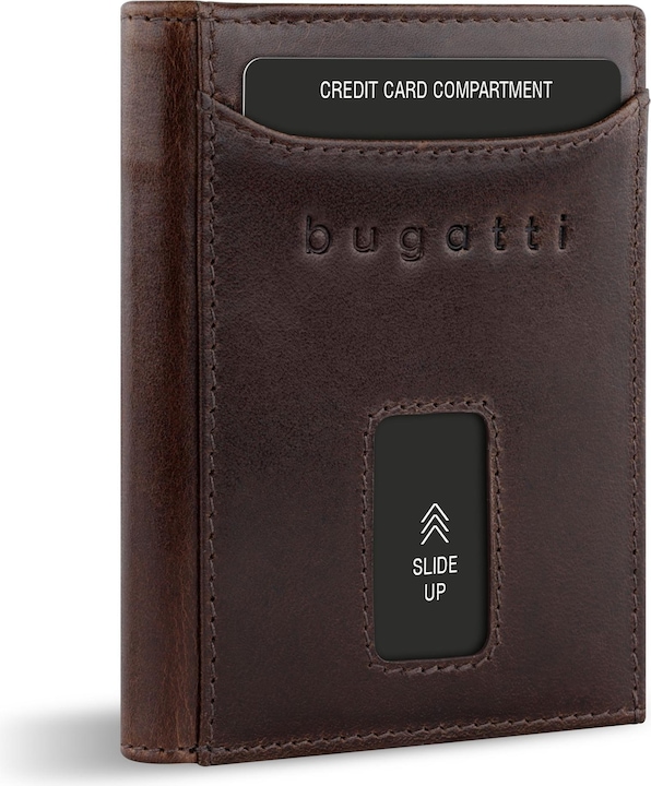 Actual product image Bugatti Secure Slim - RFID credit card holder with Viennese coin pocket Romano