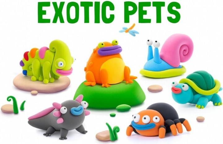 Actual product image Hey Ton plastic mass Exotic animals 15 tins 15025CEE