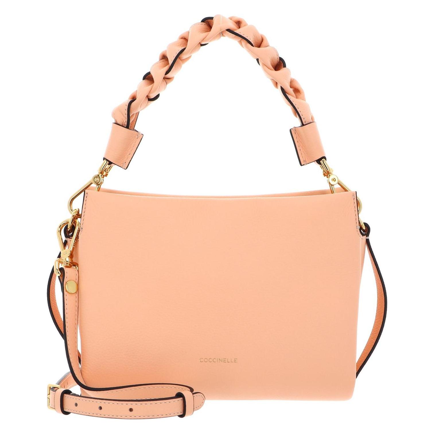 Coccinelle, Damen, Handtasche, Boheme Grana Double Crossbody Double Grainy Leather, Orange